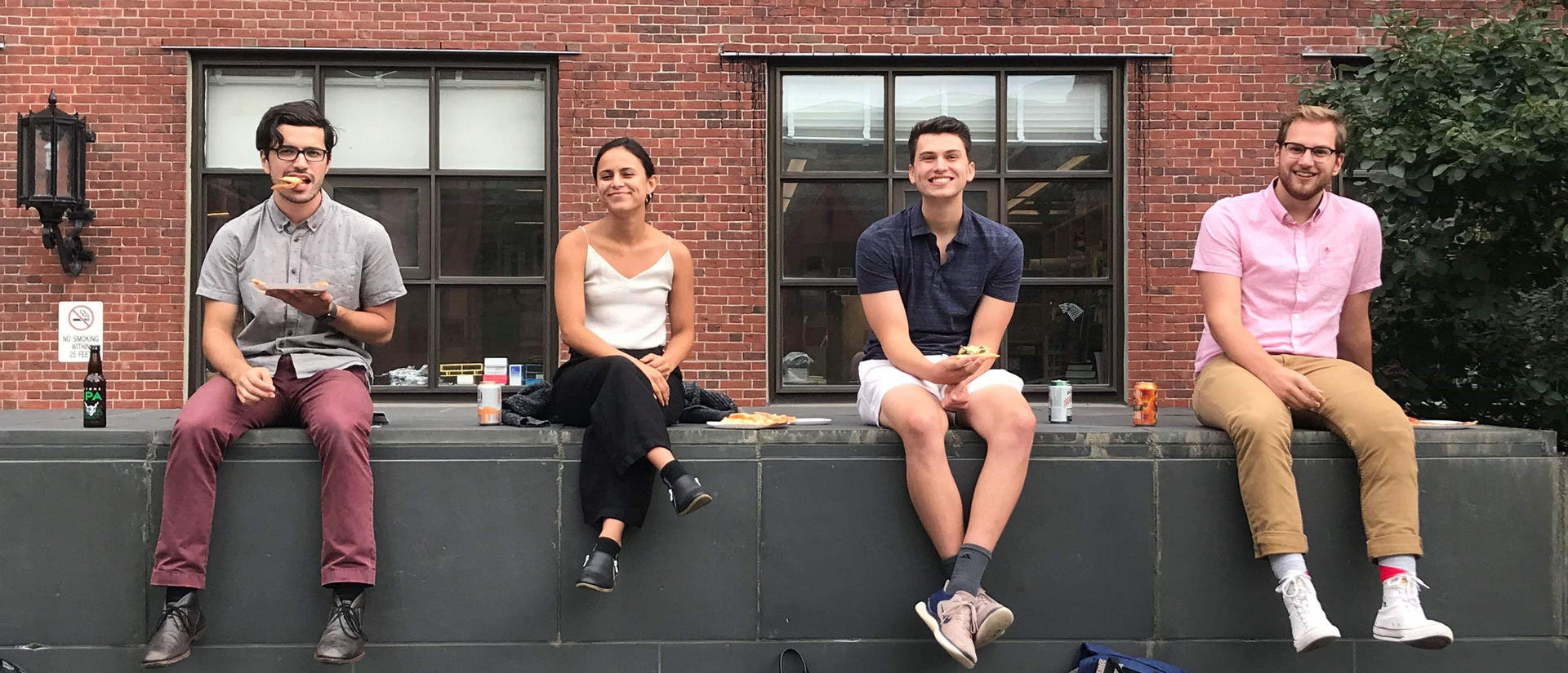 PiN students outside BioLabs